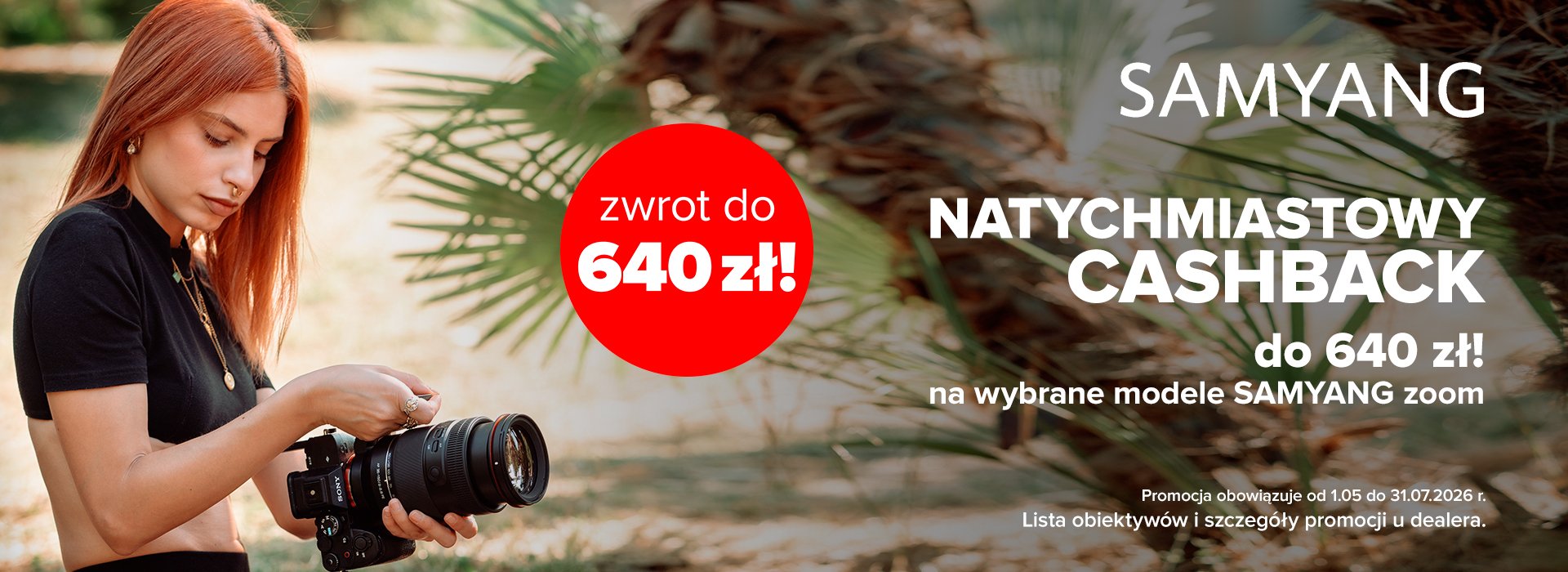 SAMYANG natychmiastowy CASHBACK do 640 zł